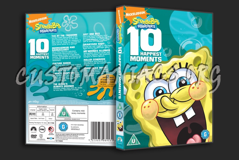 SpongeBob SquarePants 10 Happiest Moments dvd cover