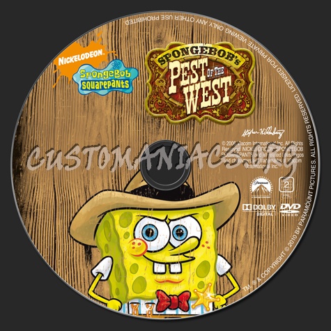 SpongeBob SquarePants Pest of the West dvd label