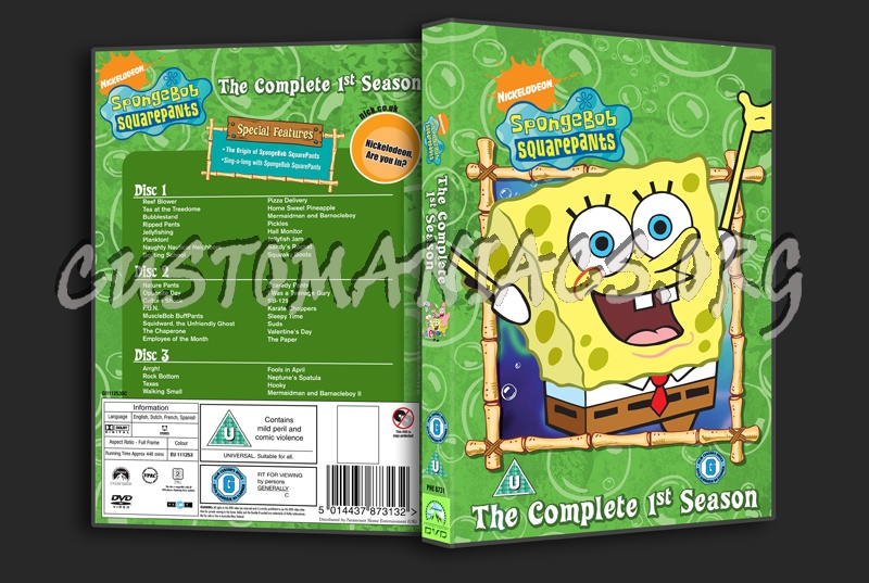 Spongebob SquarePants Season 1 dvd cover DVD Covers Labels by Customaniacs id 147295 free download highres dvd cover