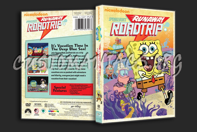 Spongebob Squarepants Spongebob's Runaway Roadtrip dvd cover
