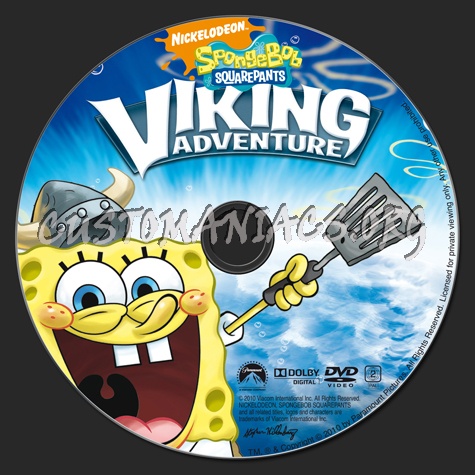 SpongeBob SquarePants Viking Adventure dvd label