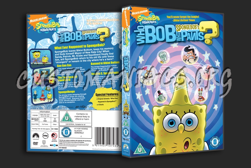 Spongebob Squarepants Who Bob What Pants? dvd cover