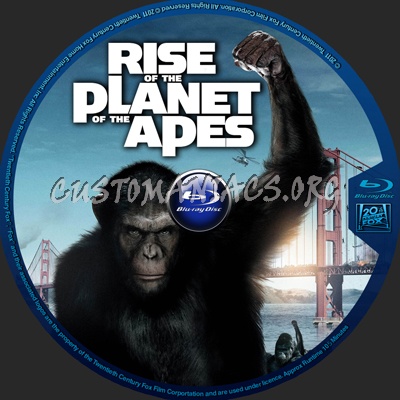 Rise of the Planet of the Apes blu-ray label