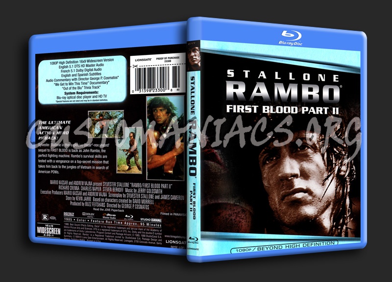 Rambo First Blood Part II blu-ray cover