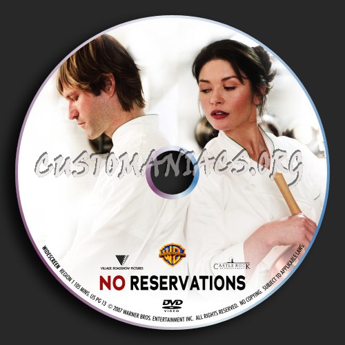 No Reservations dvd label