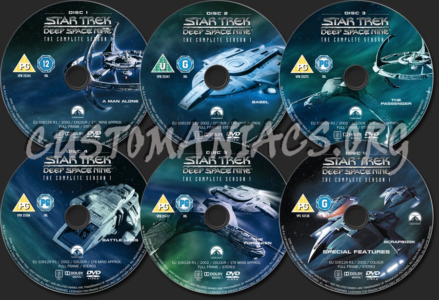 Star Trek Deep Space Nine Season 1 dvd label