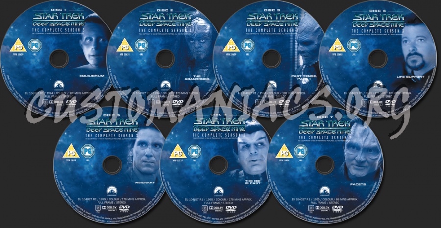 Star Trek Deep Space Nine Season 3 dvd label