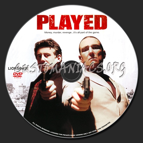 Played dvd label