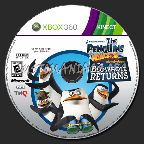 Penguins of Madagascar Dr. Blowhole Returns dvd label