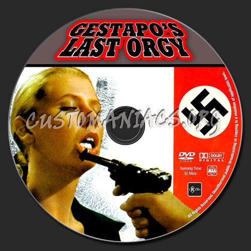 Gestapo's Last Orgy dvd label