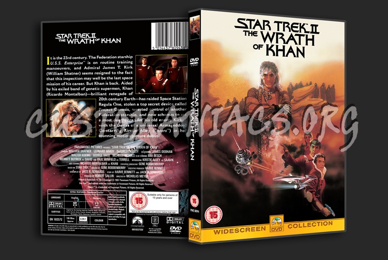 Star Trek II The Wrath of Kahn dvd cover