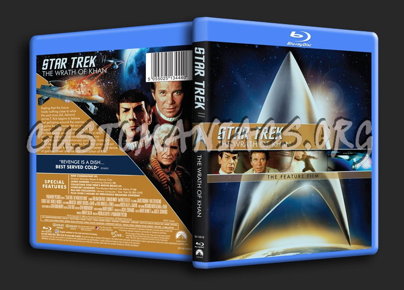Star Trek II The Wrath of Kahn blu-ray cover