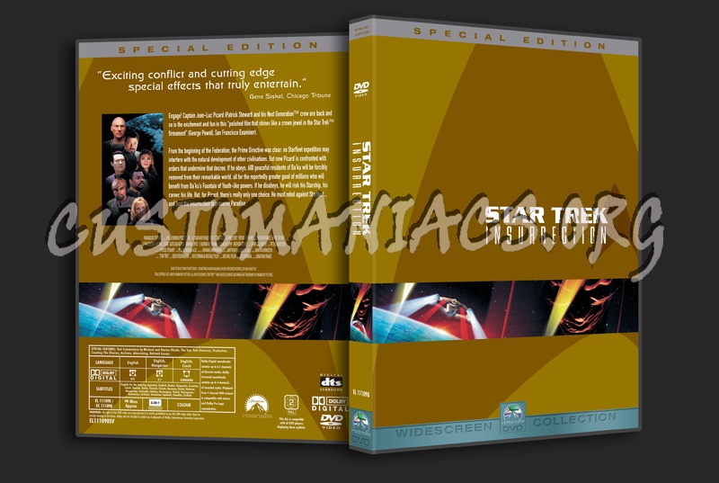 Star Trek Insurrection dvd cover