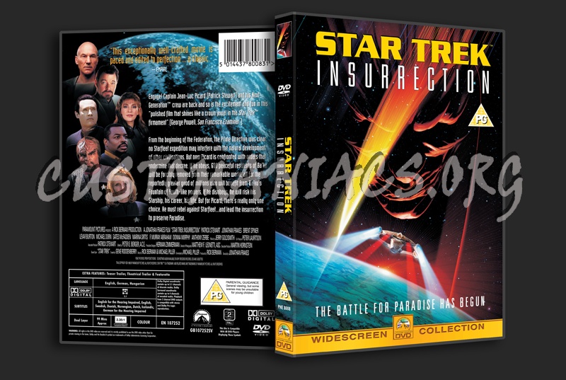 Star Trek Insurrection dvd cover