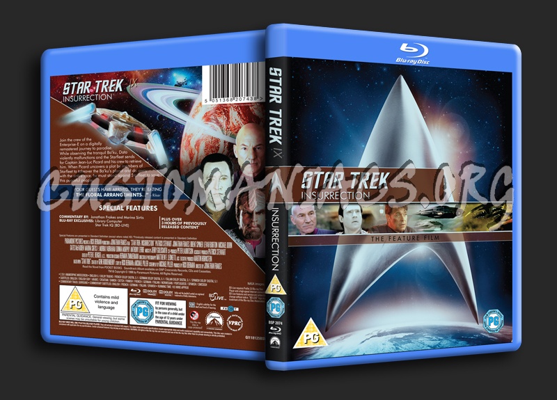 Star Trek IX Insurrection blu-ray cover