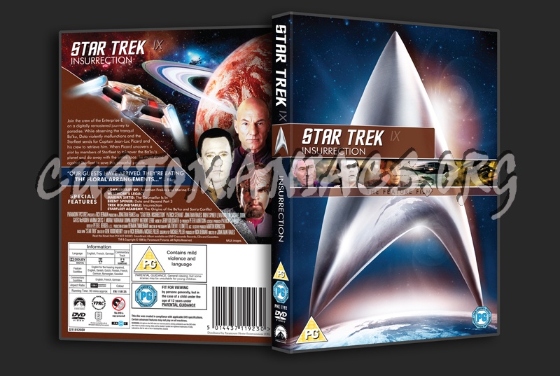Star Trek IX Insurrection dvd cover