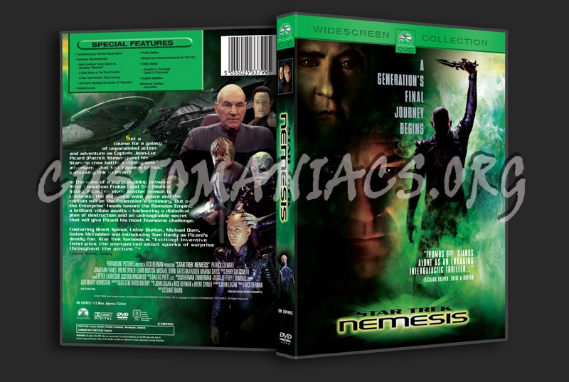 Star Trek X Nemesis dvd cover