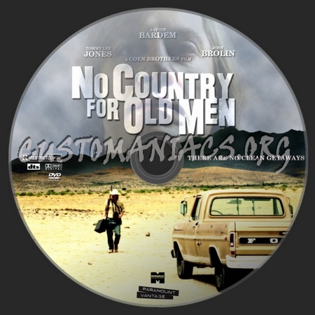 No Country For Old Men dvd label