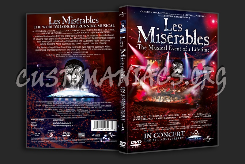 Les Miserables The Musical Event Of A Lifetime dvd cover