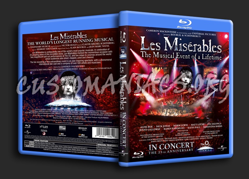 Les Miserables The Musical Event Of A Lifetime blu-ray cover