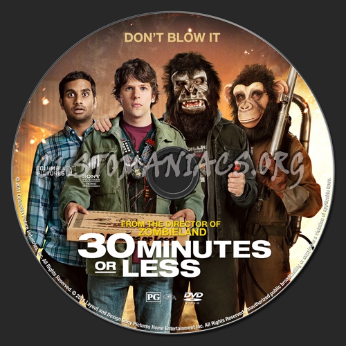30 Minutes or Less dvd label