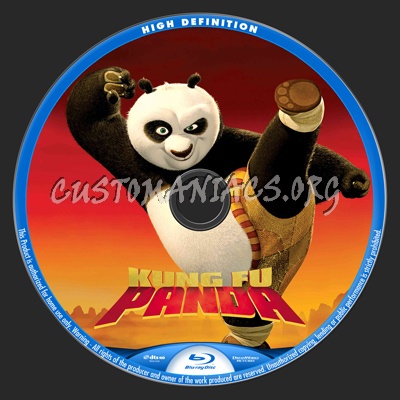 Kung Fu Panda blu-ray label