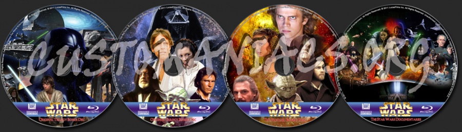 Star Wars - Complete Saga Bonus Material blu-ray label