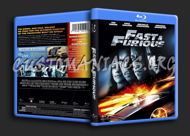 Fast And Furious blu-ray cover