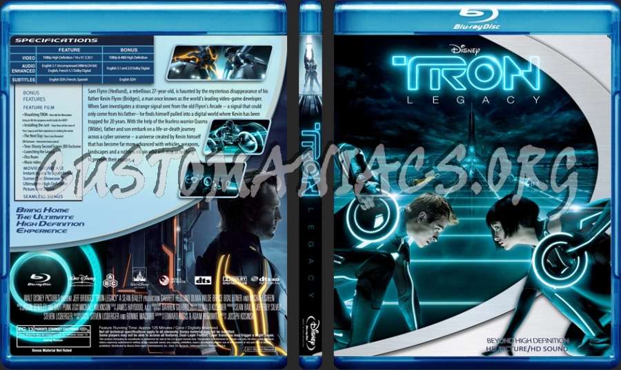 Tron: Legacy blu-ray cover