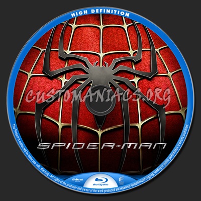 Spider-Man blu-ray label