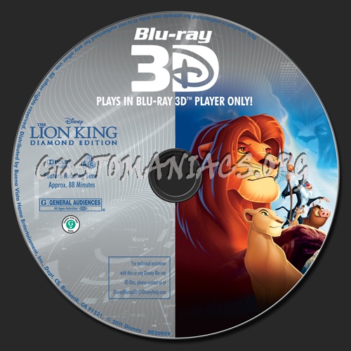 The Lion King blu-ray label