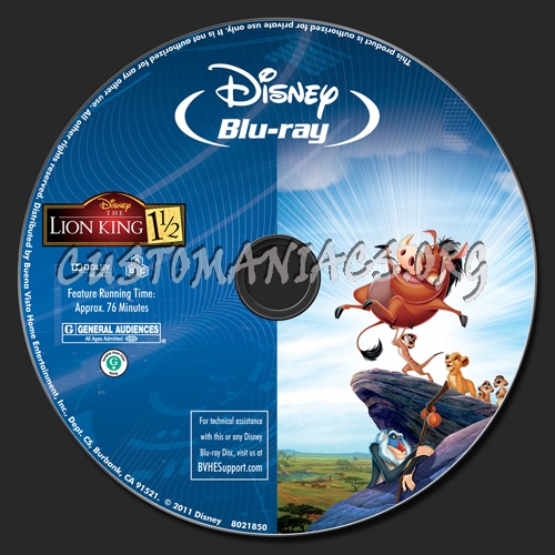 The Lion King 1 blu-ray label