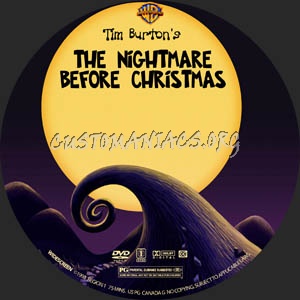 The Nightmare Before Christmas dvd label