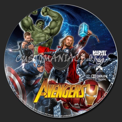 The Avengers dvd label