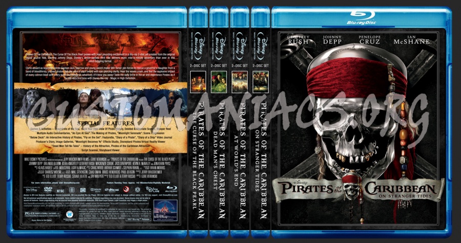 Pirates Of The Caribbean Collection blu-ray cover