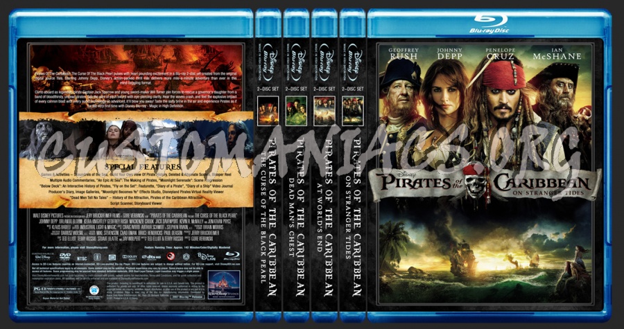 Pirates Of The Caribbean Collection blu-ray cover