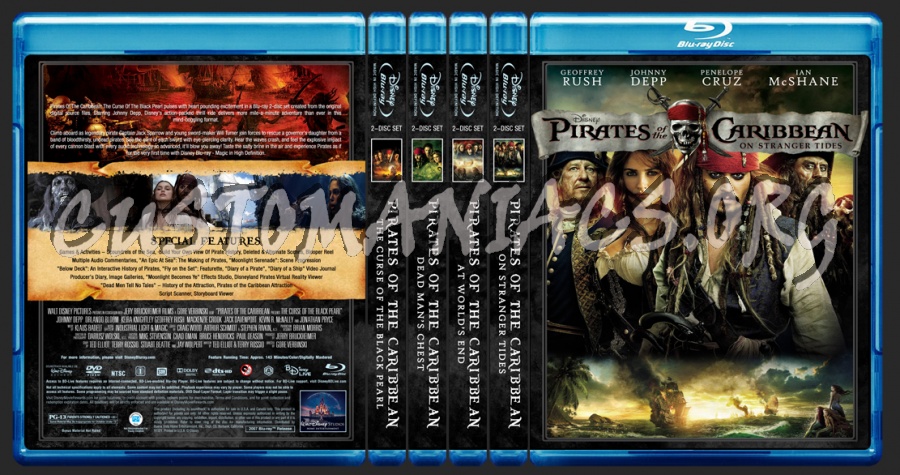 Pirates Of The Caribbean Collection blu-ray cover