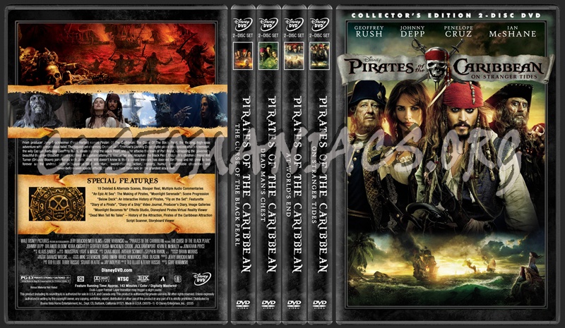 Pirates Of The Caribbean Collection dvd cover