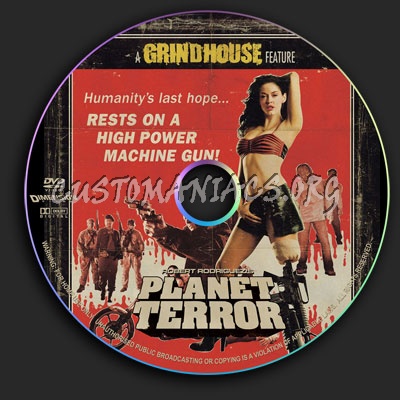 Planet Terror / Grindhouse dvd label
