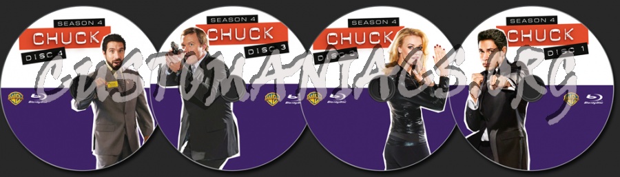 Chuck Season 4 blu-ray label