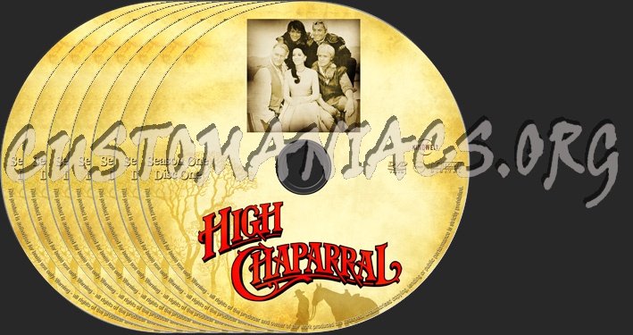 High Chaparral Season 1 dvd label