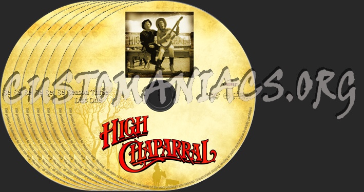 High Chaparral Season 3 dvd label