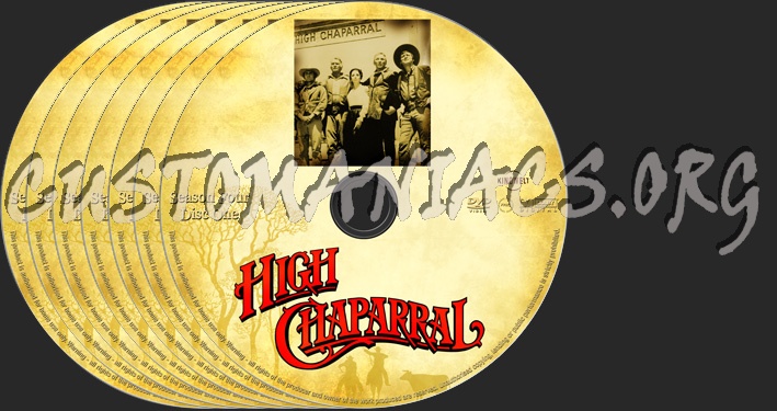 High Chaparral Season 4 dvd label
