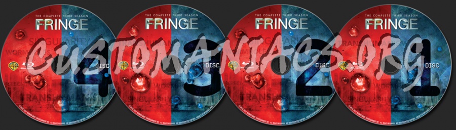 Fringe Season 3 blu-ray label