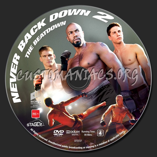 Never Back Down 2 - The Beatdown dvd label
