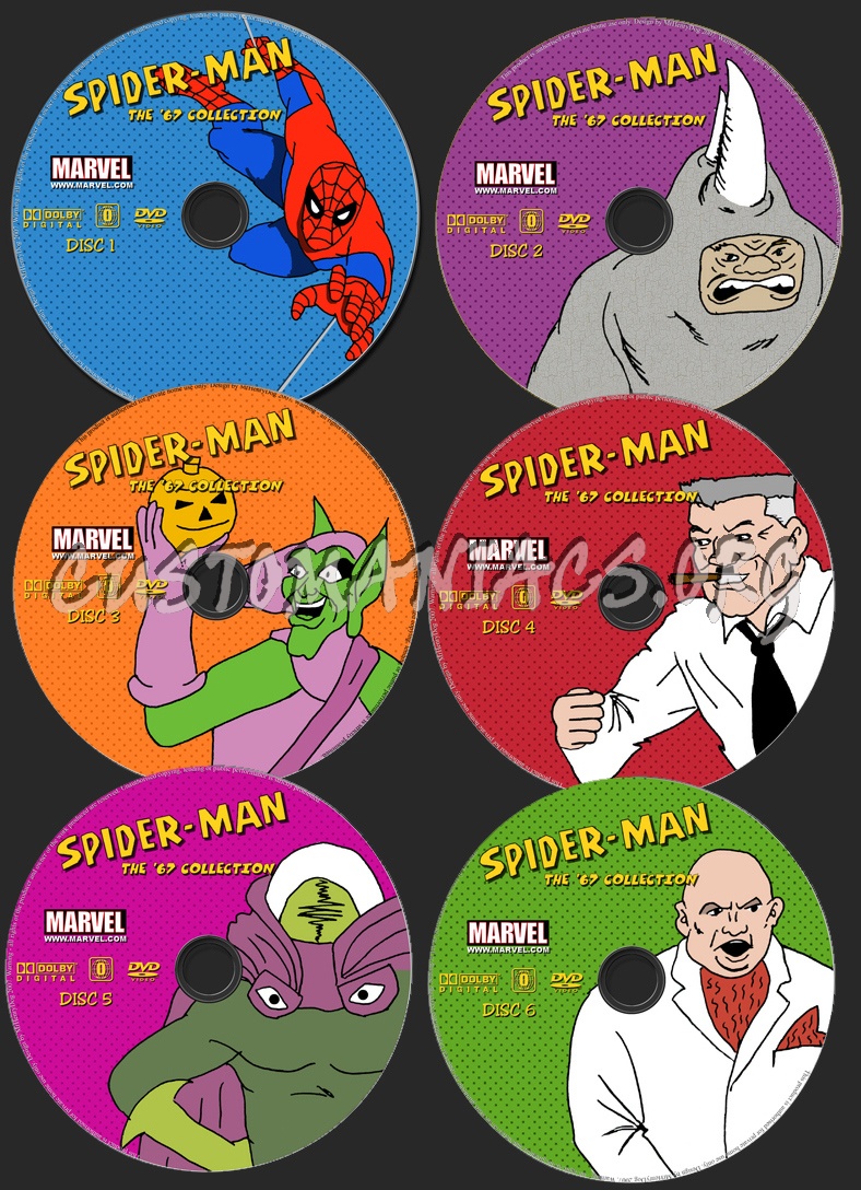 Spider-Man 67 Collection dvd label