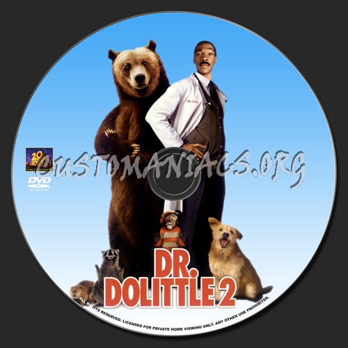 Dr. Dolittle 2 dvd label