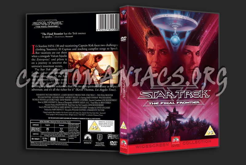 Star Trek V The Final Frontier dvd cover