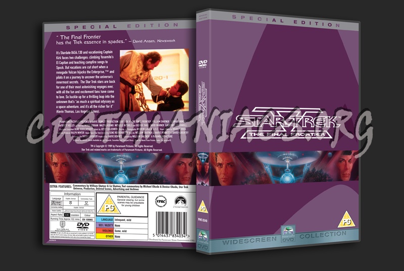 Star Trek V The Final Frontier dvd cover