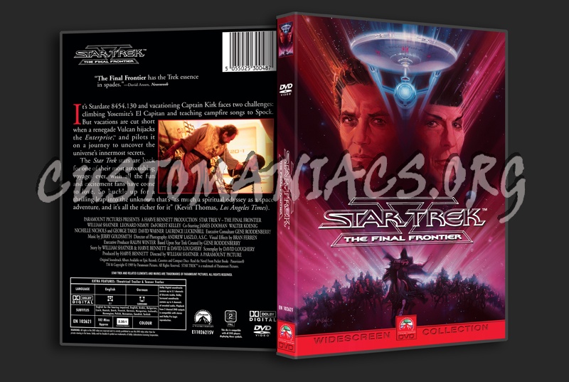 Star Trek V The Final Frontier dvd cover